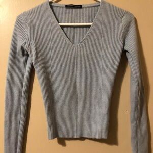 Brandy Melville Ribbed V-neck Sweater